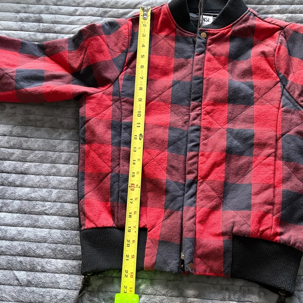 NSF Quilted Plaid Bomber Jacket - Picture 11 of 11